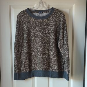 Splendid Leopard Print Sweatshirt